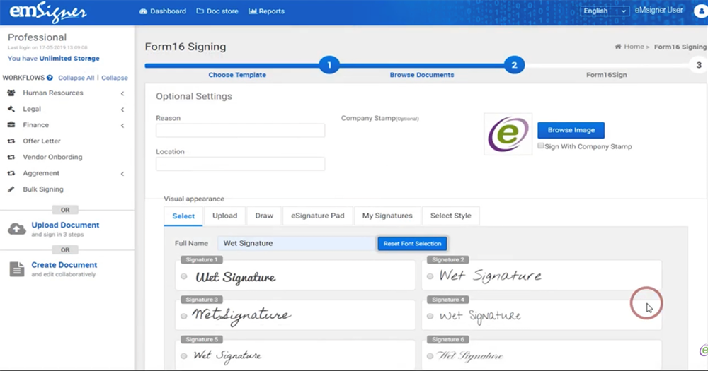 Form 16 Bulk Signer